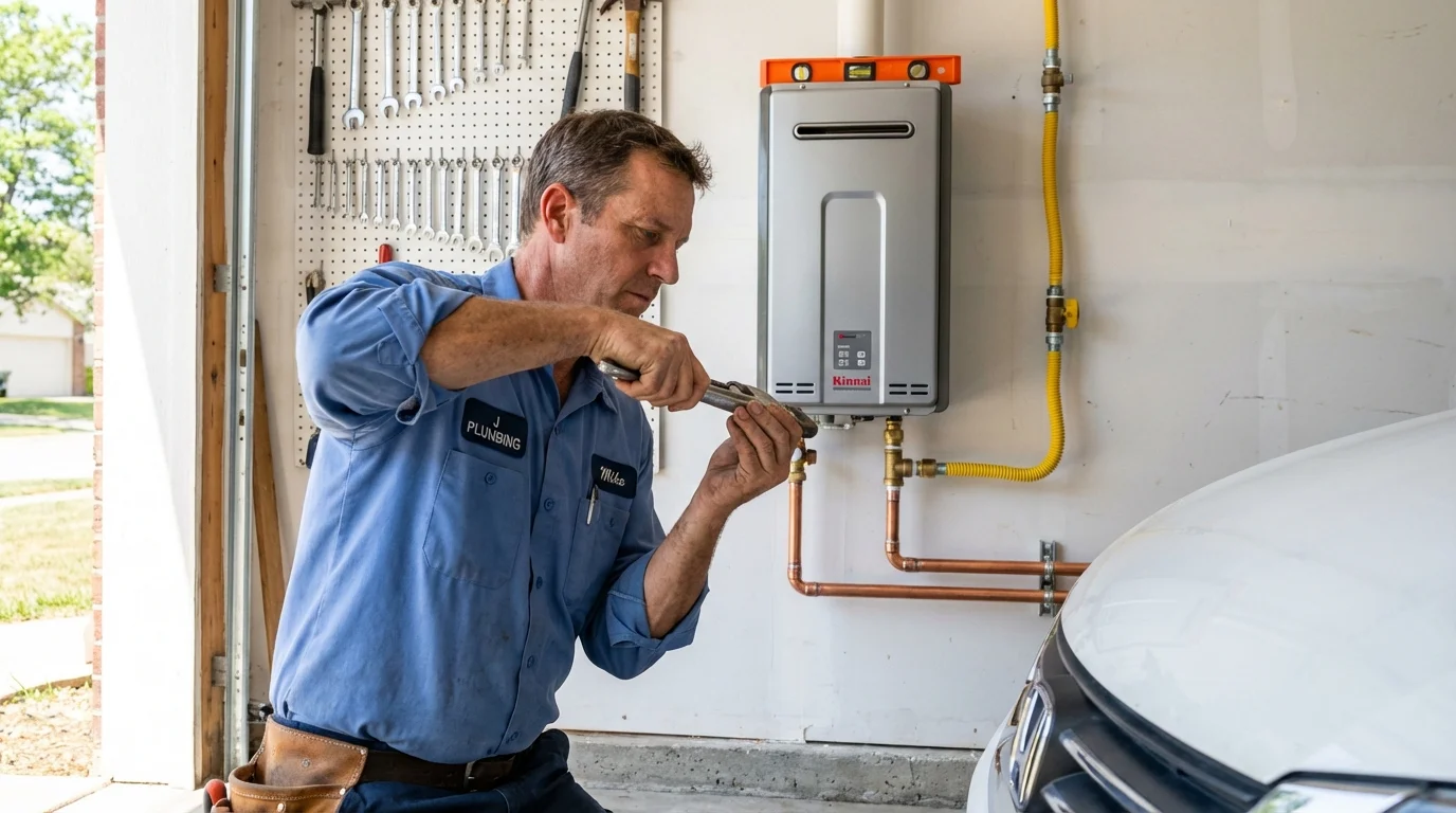 Tankless water heater installation by a Johns Plumbing LLC plumber in Mount Vernon